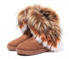 Ladies Bohemian Winter Furry Boots With Long Fur on Luulla